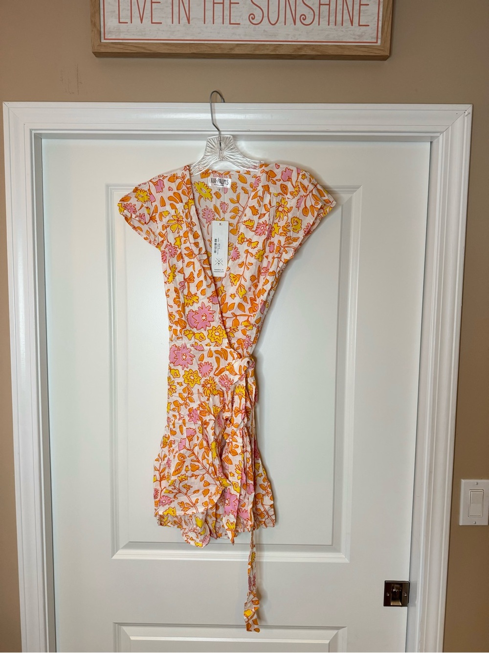 XIX PALMS Mini Floral Wrap Dress sz S NWT 🌺